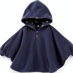 Baby Girls Deepblue Hooded Cape Poncho Coat Cotton-0