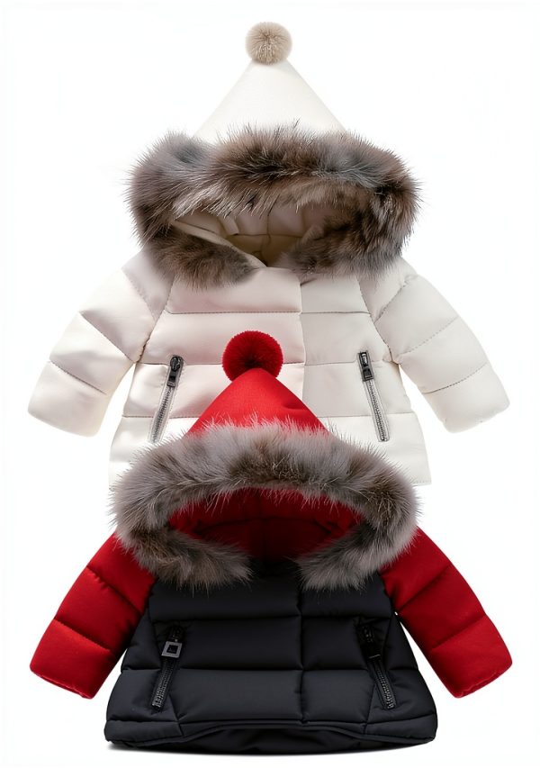 Baby Girls' Down Jacket bb1321-130cm Cotton Fur-5