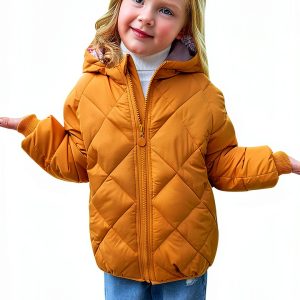 Kids Down Coat BrandName Warm Soft Zip Jacket-0