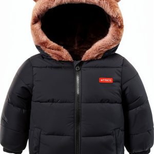 AIMISYOU Baby Winter Puffer Coat Polyester Hooded-0