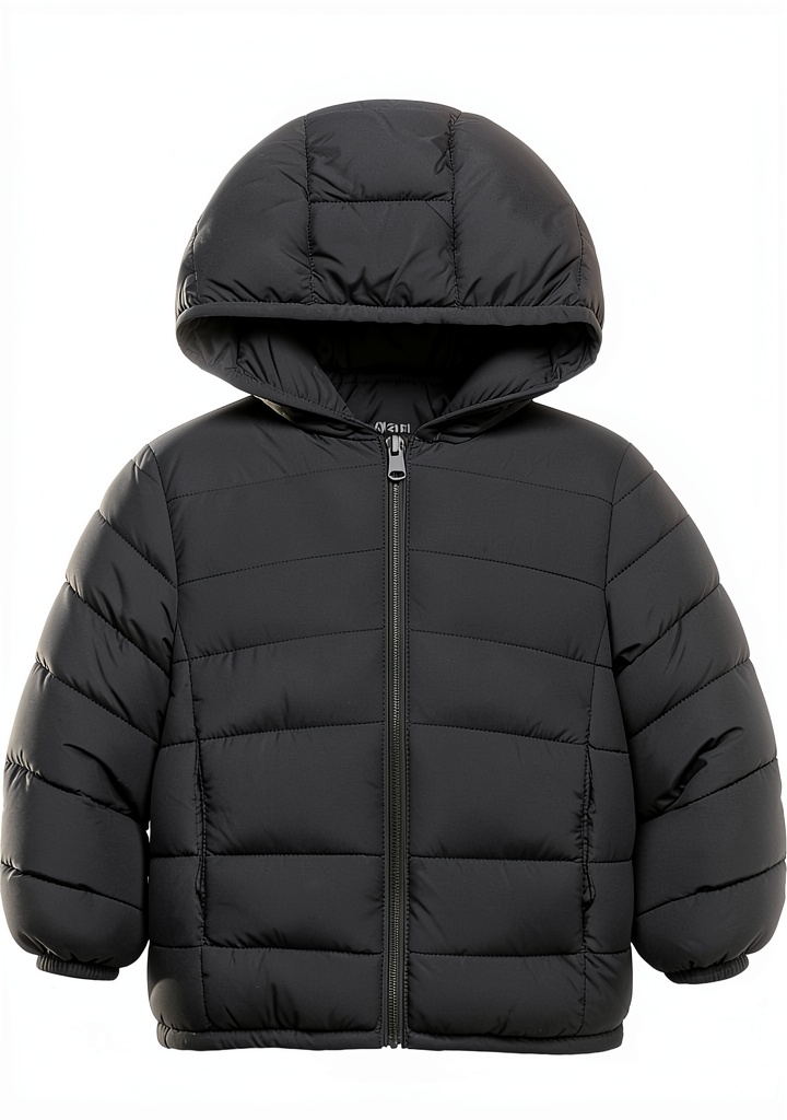 Baby wearing the down alternative coat