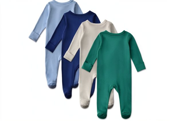 Aablexema Baby Boys One-Piece Footies Soft Cotton-2