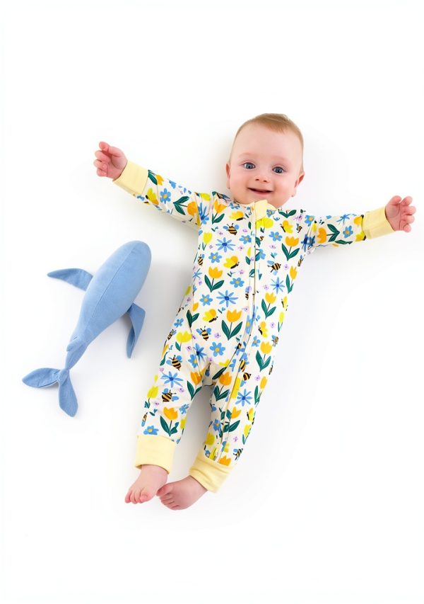 Bamboo Baby Romper LunaKids Soft Stretch OnePiece-1