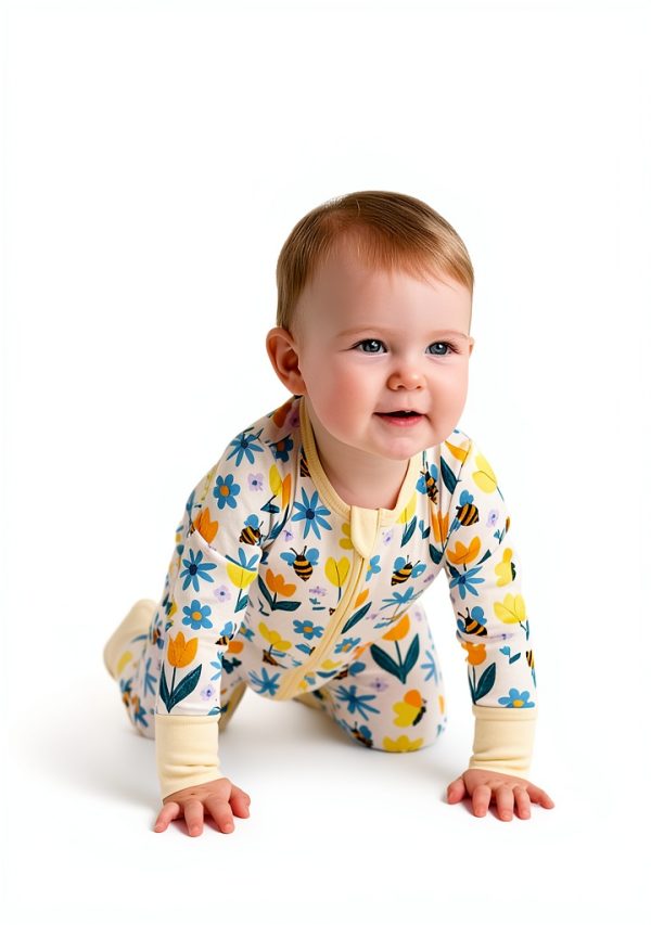Bamboo Baby Romper LunaKids Soft Stretch OnePiece-4