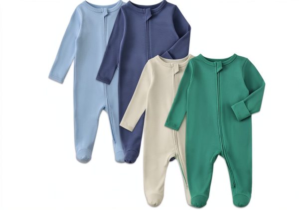 Aablexema Baby Boys One-Piece Footies Soft Cotton-0