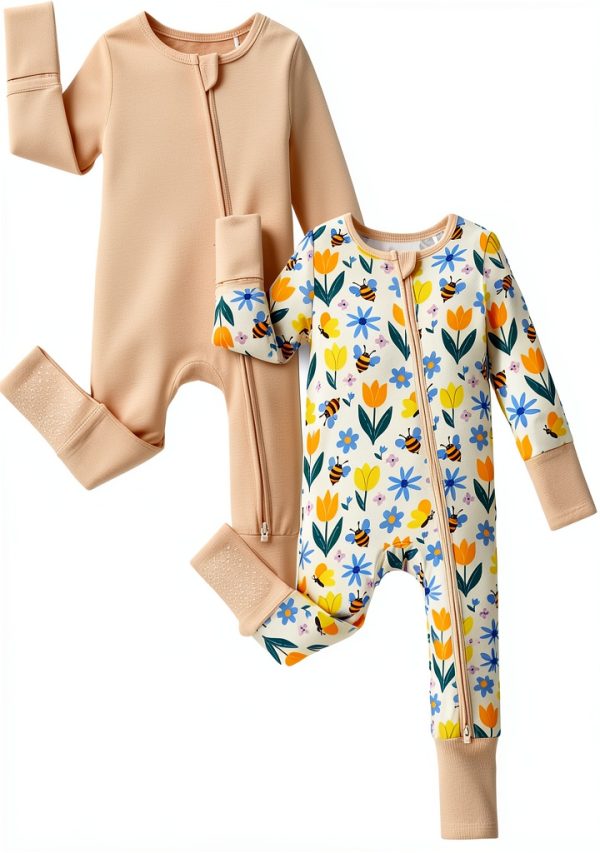 Bamboo Baby Romper LunaKids Soft Stretch OnePiece-0