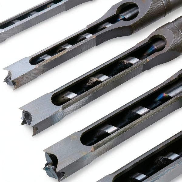 6pcs Square Hole Mortise Chisel Drill Bit Tools, 5/8" 9/16" 1/2" 3/8" 5/16" 1/4" HSS Woodworking Hole Saw Mortising Chisel Drill Bit Set, Different Sizes-8