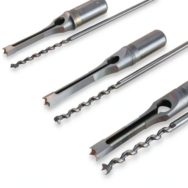 6pcs Square Hole Mortise Chisel Drill Bit Tools, 5/8" 9/16" 1/2" 3/8" 5/16" 1/4" HSS Woodworking Hole Saw Mortising Chisel Drill Bit Set, Different Sizes-5
