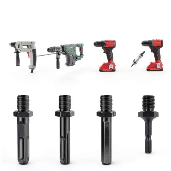 6 PCS 38mm+50mm Log Splitters Drill Bits, Firewood Log Splitter, Wood Log Splitter +4 Handles (Square + Round + Hex Shank + Small Hex), Easy Splitter Detachable Heavy Duty Electric Drill Bit-2