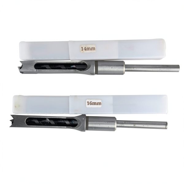 6pcs Square Hole Mortise Chisel Drill Bit Tools, 5/8" 9/16" 1/2" 3/8" 5/16" 1/4" HSS Woodworking Hole Saw Mortising Chisel Drill Bit Set, Different Sizes-3