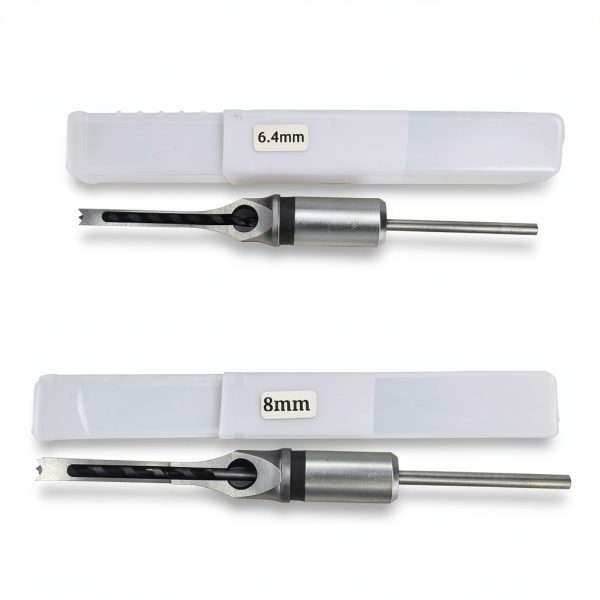 6pcs Square Hole Mortise Chisel Drill Bit Tools, 5/8" 9/16" 1/2" 3/8" 5/16" 1/4" HSS Woodworking Hole Saw Mortising Chisel Drill Bit Set, Different Sizes-1